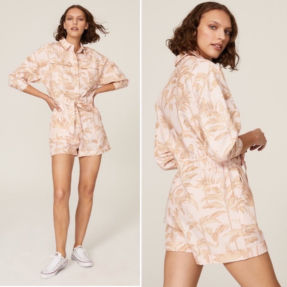 Ted Baker || Riiaana Floral Utility Romper Playsuit‎ Tropical Pink TB 3 US 8